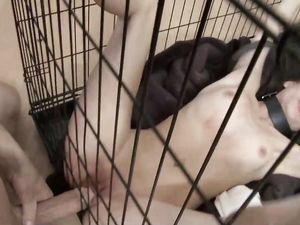 Teen Put In A Cage And Fucked Like A Sexy Sub Slut