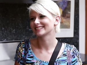 Tattooed Blonde Teen Beauty Bent Over And Nailed